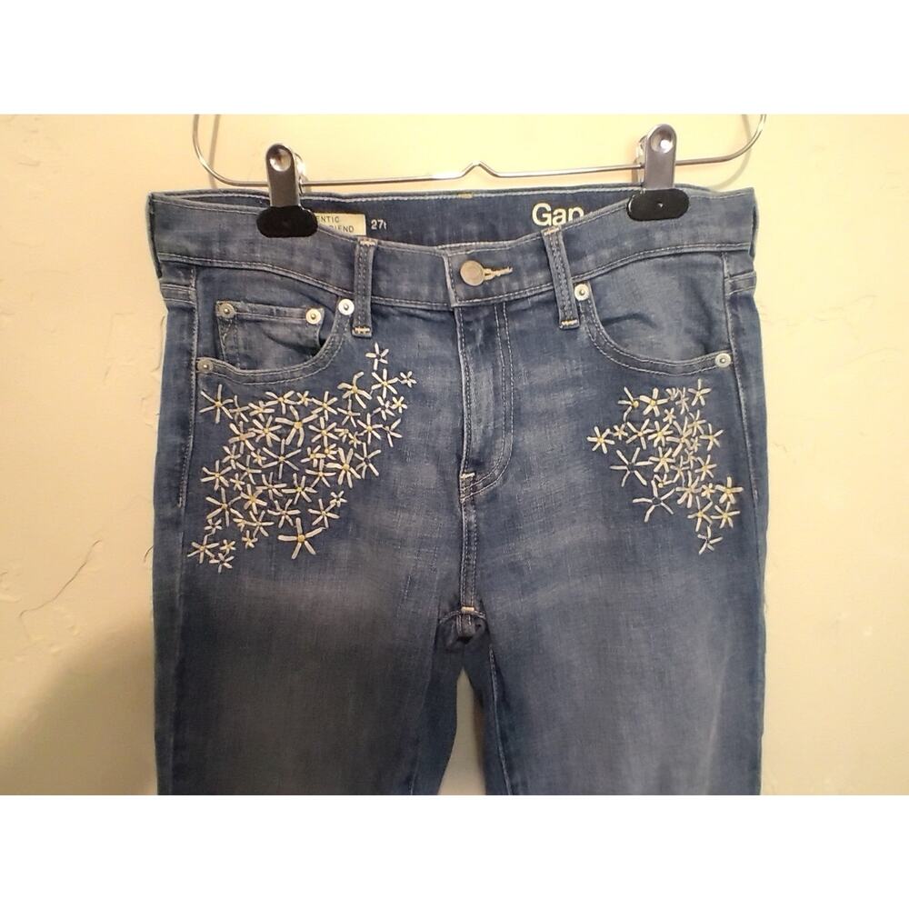 GAP Embroidered Best Girlfriend Jeans